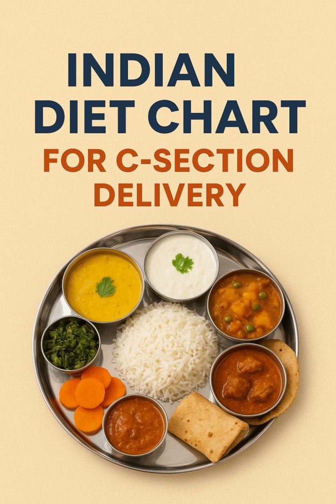 Indian diet chart for C-section delivery