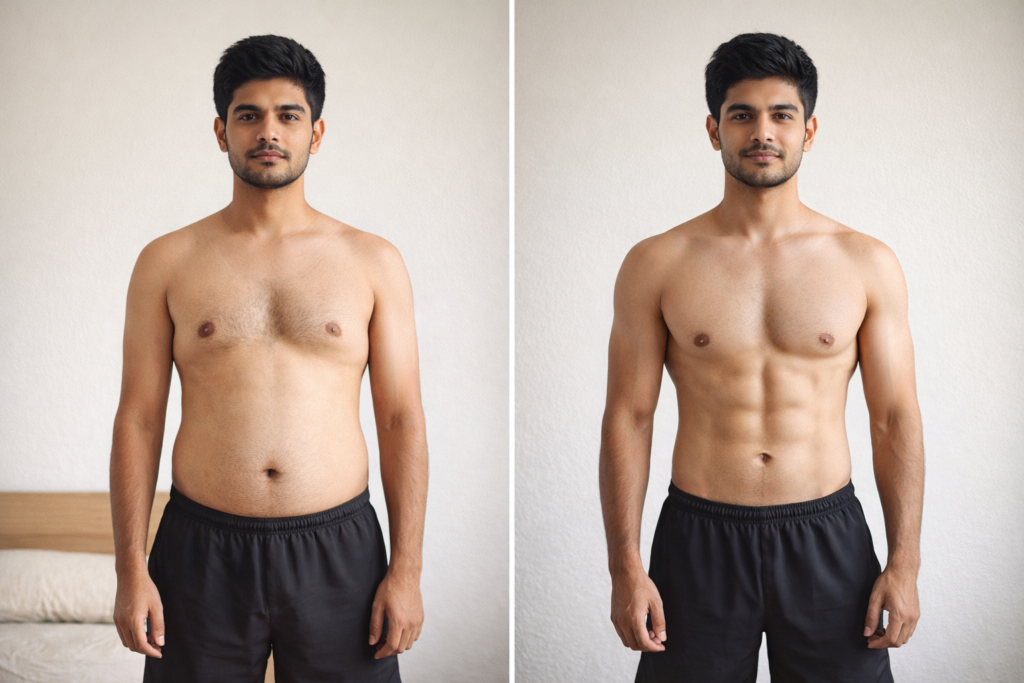 skinny fat body transformation India
